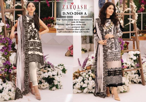 Zarqash Ariana Designer Cotton Embroidery Pakistani Salwar